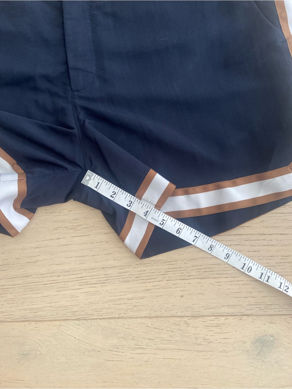 Reiss | Ché Baller Elasticated Waist Contrast Swim Shorts in Navy/Tobacco XL - Picture 10 of 11